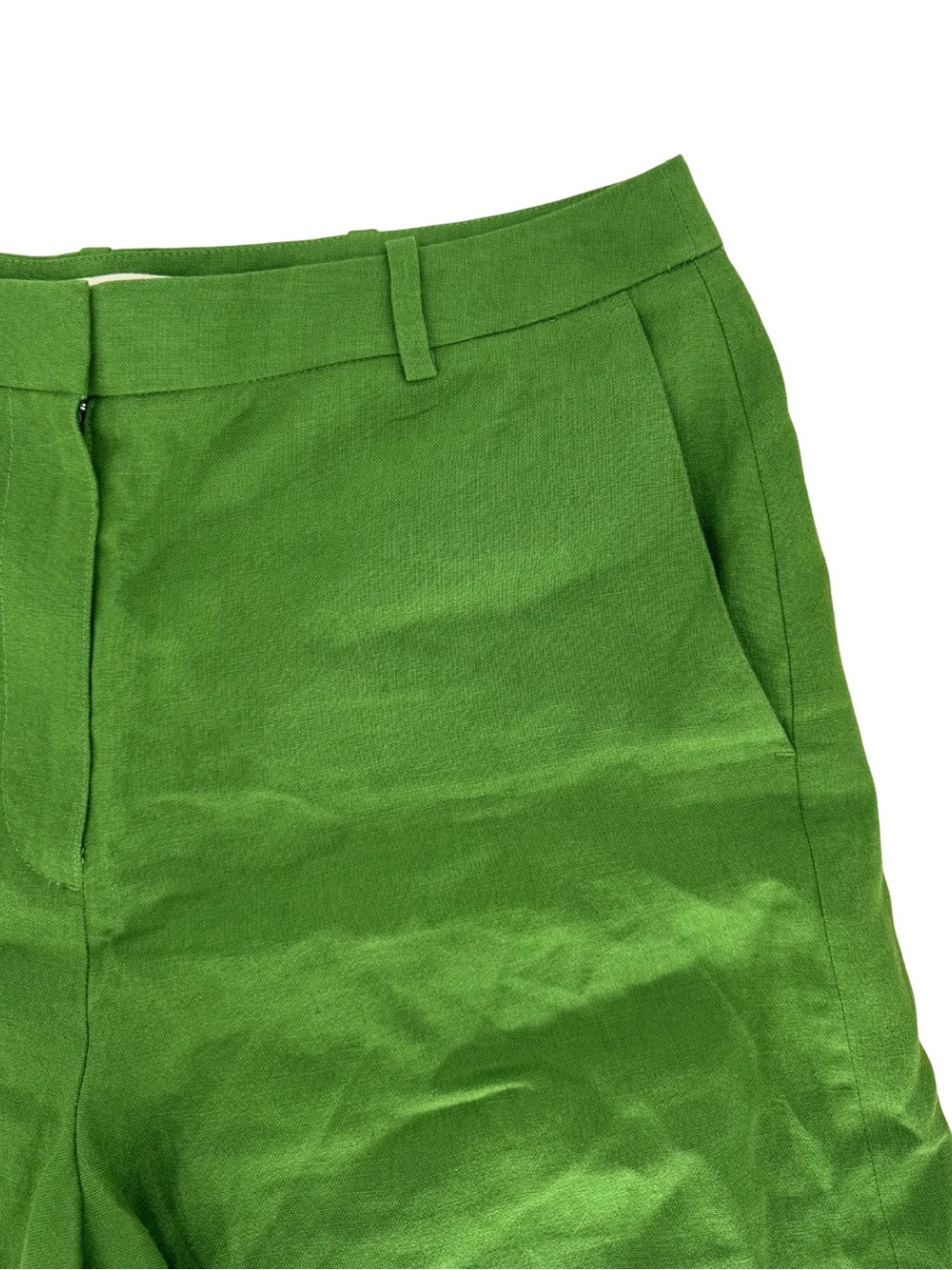 Boden Belgravia Linen Shorts Promenade Green 6" Inseam 12 Summer Preppy Tailored - Picture 5 of 9